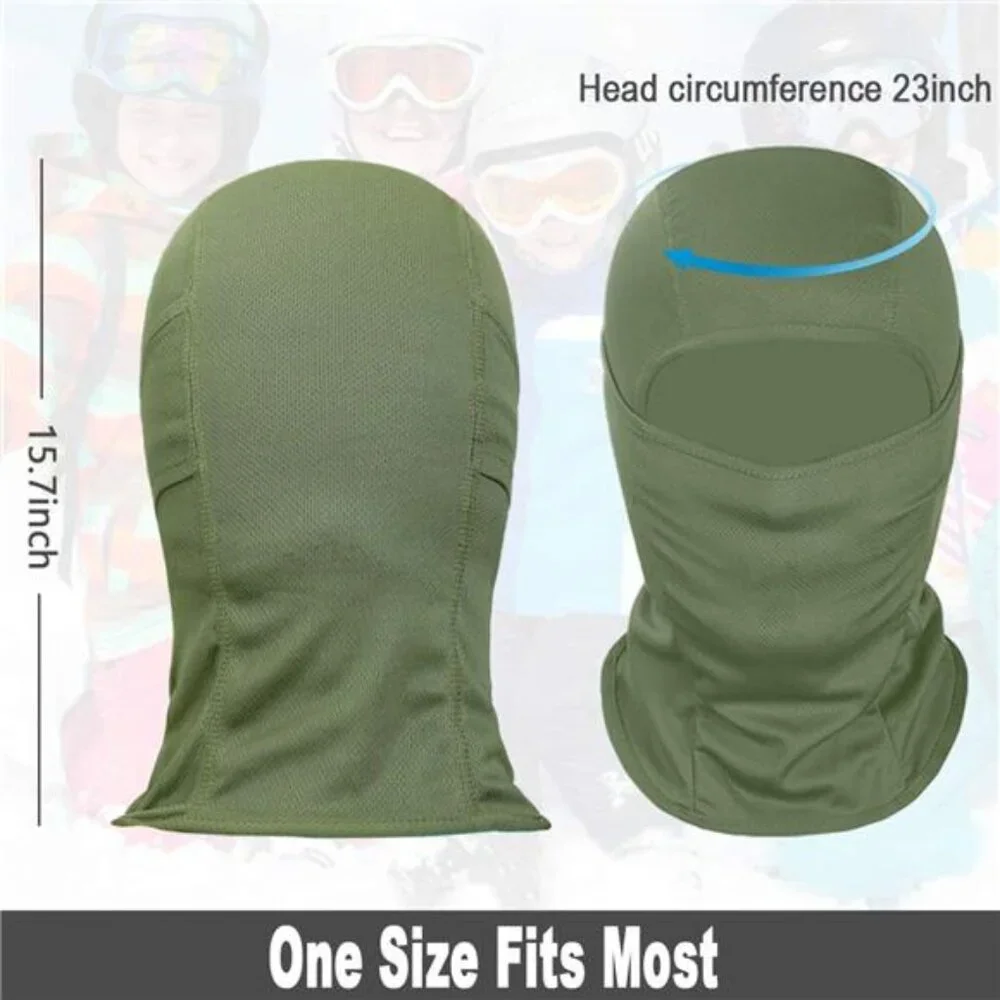 Unisex Ski Mask Balaclava Face Cover Shiesty Mask UV Protector, Army Green